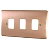 Classic Grid Brushed Copper Grid Plates - 1