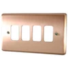 Classic Grid Brushed Copper Grid Plates - 2