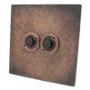 Hand Forged Hammered Copper Button Dimmer - 1