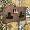 Hand Forged Hammered Copper Switched Plug Socket - 1
