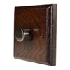 1 Gang 400W 2 Way Dimmer (Mains and Low Voltage) Jacobean Dark Oak | Antique Brass Intelligent Dimmer
