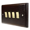 Jacobean Dark Oak | Polished Brass Light Switch - 3