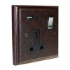 More information on the Jacobean Dark Oak | Polished Chrome Jacobean Dark Oak Plug Socket with USB Charging
