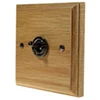 1 Gang 10 Amp 2 Way Toggle Light Switch Jacobean Light Oak | Antique Brass Toggle (Dolly) Switch