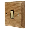 More information on the Jacobean Light Oak | Polished Brass Jacobean Light Oak Intermediate Light Switch