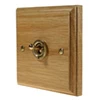 1 Gang 10 Amp Intermediate Toggle Switch Jacobean Light Oak | Polished Brass Intermediate Toggle (Dolly) Switch
