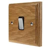 More information on the Jacobean Light Oak | Polished Chrome Jacobean Light Oak Intermediate Light Switch