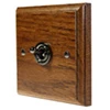 1 Gang 10 Amp Intermediate Toggle Switch : Black Nickel Jacobean Medium Oak | Matt Black Intermediate Toggle (Dolly) Switch