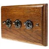 3 Gang 10 Amp 2 Way Toggle Light Switches : Black Nickel