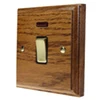 More information on the Jacobean Medium Oak | Polished Brass Jacobean Medium Oak 20 Amp Switch