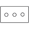 3 Gang Combination Switch : 1 x Intermediate Push Switch + 2 x 2 Way Push Switch