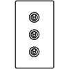 3 Gang 20 Amp 2 Way Toggle (Dolly) Light Switches (Vertical Plate)
