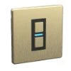 1 Gang Smart Dimmer | Light Switch (UK) (Smart Series)  Lightwave Dimmer (UK) Brushed Brass