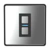 1 Gang Smart Dimmer | Light Switch (UK) (Smart Series)  Lightwave Dimmer (UK) Mirror Chrome
