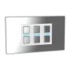 3 Gang Smart Dimmer | Light Switch (UK) (Smart Series)  Lightwave Dimmer (UK) Mirror Chrome