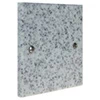 Light Granite / Polished Stainless Blank Plate - 1