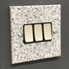 Light Granite / Polished Stainless Light Switch - 3