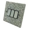 Light Granite / Polished Stainless Light Switch - 2