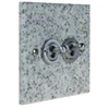Light Granite / Satin Stainless Toggle (Dolly) Switch - 1