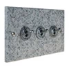 Light Granite / Satin Stainless Toggle (Dolly) Switch - 2