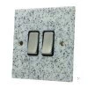 Light Granite / Satin Stainless Light Switch - 5