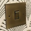 Low Profile Antique Brass 20 Amp Switch - 1