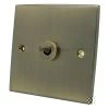 1 Gang 20 Amp Intermediate Dolly Switch Low Profile Antique Brass Intermediate Toggle (Dolly) Switch