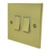 Low Profile Polished Brass Intermediate Switch and Light Switch Combination - 1