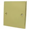 Low Profile Polished Brass Blank Plate - 1