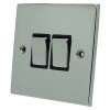 Low Profile Polished Chrome Retractive Centre Off Switch - 3