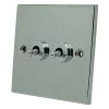 Low Profile Polished Chrome Toggle (Dolly) Switch - 1