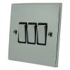 Low Profile Polished Chrome Intermediate Switch and Light Switch Combination - 1