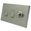 Low Profile Polished Chrome Dimmer and Light Switch Combination - 1