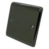 Low Profile Rounded Black Nickel Blank Plate - 1