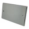 Double Blanking Plate Low Profile Rounded Polished Chrome Blank Plate