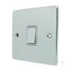 Low Profile Rounded Polished Chrome Retractive Switch - 2