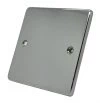 Low Profile Rounded Polished Chrome Blank Plate - 1