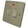 Low Profile Rounded Satin Nickel Switched Fused Spur - 1