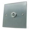 Low Profile Satin Chrome Toggle (Dolly) Switch - 1