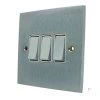 Low Profile Satin Chrome Intermediate Switch and Light Switch Combination - 1