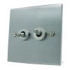 Low Profile Satin Chrome Toggle (Dolly) Switch - 2