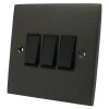 Low Profile Silk Bronze Intermediate Switch and Light Switch Combination - 1