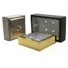 Polished Brass - Double (2 Gang) Plastic Surface Mount Box with PVC inner pattress - 35mm Depth