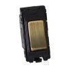 10A 2 Way Light Switch Module - Antique Brass Grid Light Switch (UPEL) Light Switch Grid Module