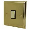 Monarch Satin Brass / Polished Brass Edge Light Switch - 1