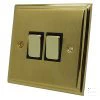 Monarch Satin Brass / Polished Brass Edge Light Switch - 2
