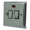 With Neon - Fused outlet with on | off switch and indicator light : Black Trim