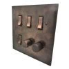 Natural Elements Natural Copper Dimmer and Light Switch Combination - 1