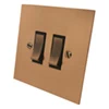 2 Gang 10 Amp 2 Way Light Switches - Copper Rockers
