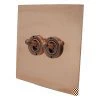 2 Gang 20 Amp 2 Way Toggle (Dolly) Light Switches Natural Elements Polished Copper Toggle (Dolly) Switch